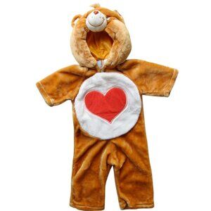 Vintage Care Bears Costume Baby Size 3-12 Mos Brown Plush Red Heart HALLOWEEN